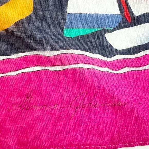 Ginnie Johansen Abstract Sails Print 32” Square Scarf - Picture 6 of 8